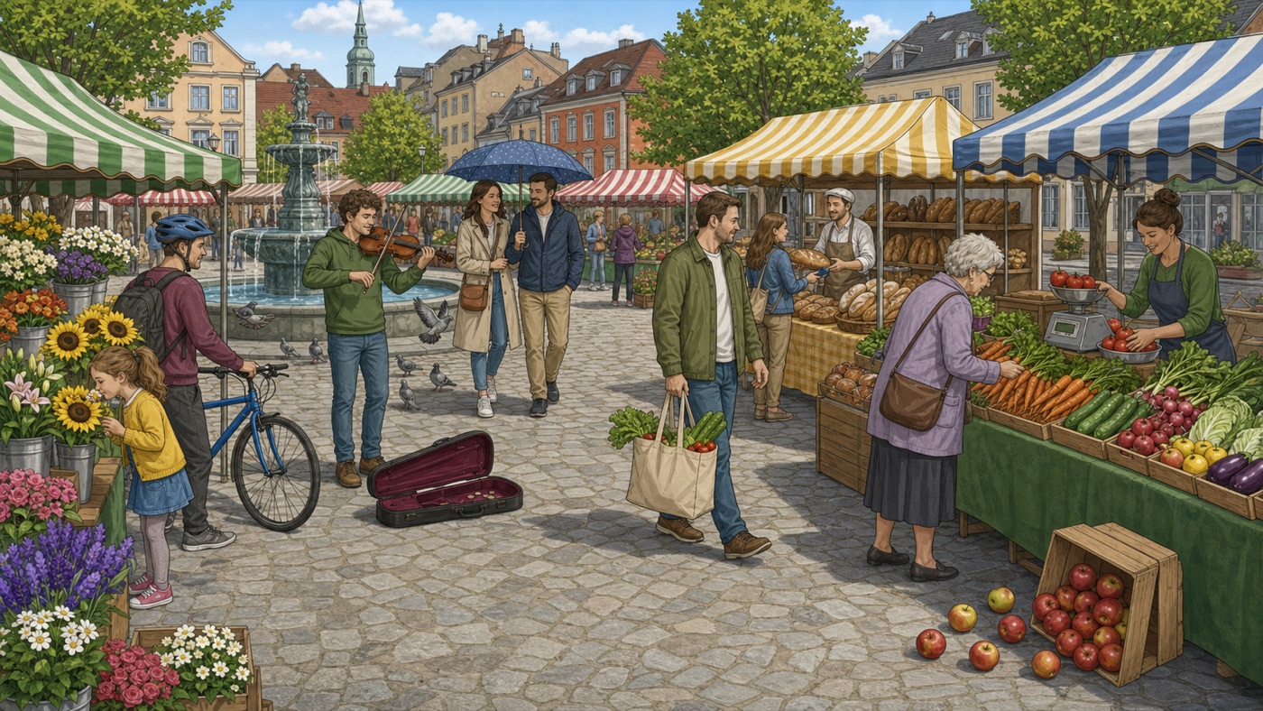At the farmers' market